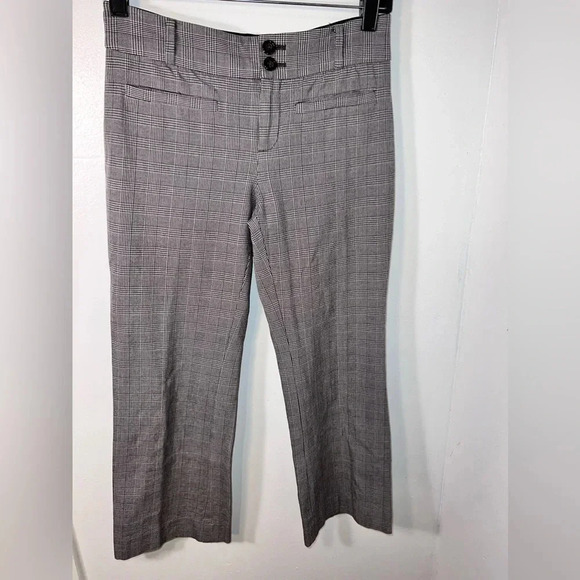 Essentials flare by Anthropology, sz0, micro hounds tooth, check print trouser - Picture 1 of 8